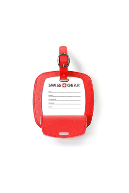 Бирка для багажа SWISSGEAR, красная, ПВХ, 10,5 x 0,4 x 10,5 см (Красный)