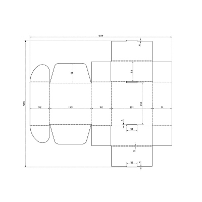 Коробка для набора средняя, самосборная, крафт, натуральный