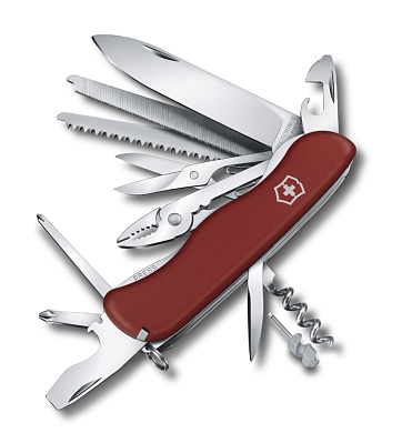 Нож перочинный VICTORINOX WorkChamp 111 мм 21 функция с фиксатором лезвия красный