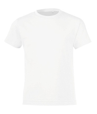 Футболка детская Regent Fit Kids, черная (Белый)