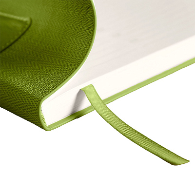 Ежедневник недатированный Scotty, А5-,  зеленое яблоко, кремовый блок, без обреза