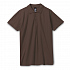 Рубашка поло мужская Spring 210, шоколадно-коричневая - Фото 1