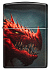 Зажигалка ZIPPO Dragon Design с покрытием 540 Matte, латунь/сталь, черная, 38x13x57 мм - Фото 2