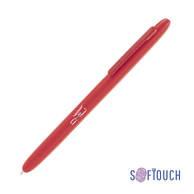 Ручка шариковая "Vega", покрытие soft touch, красный
