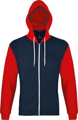 Толстовка на молнии Silver 280 темно-синяя с красным (Тёмно-синий)