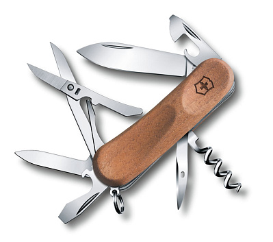 Нож перочинный VICTORINOX EvoWood 14, 85 мм, 12 функций, рукоять из орехового дерева (Коричневый)