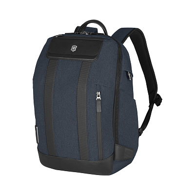 Рюкзак VICTORINOX Architecture Urban2 City Backpack 14'', синий, полиэстер / кожа, 30x19x42 см, 17 л