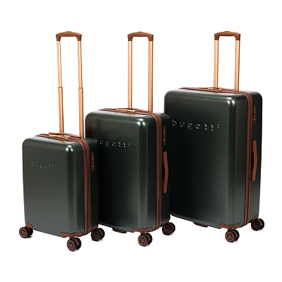 Набор из 3 чемоданов BUGATTI Amelia , поликарбонат / АБС-пластик, 50х29х76 см (Зеленый)