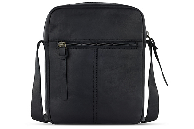 Сумка через плечо KLONDIKE RUSH «Faye», натуральная кожа в черном цвете, 18 х 21 х 4,5 см