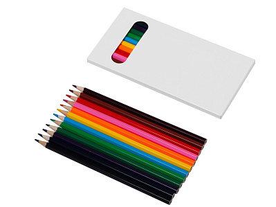 Набор из 12 шестигранных цветных карандашей Hakuna Matata (Упаковка- белый, карандаши- разноцветный)