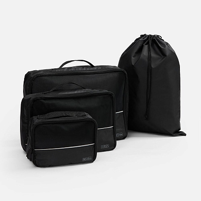 Дорожный набор сумок noJumble 4 в 1, черный (Чёрный)