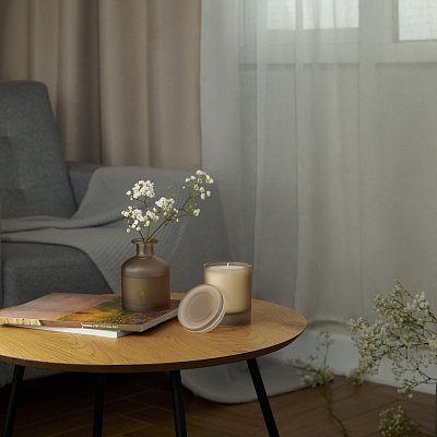 Ароматическая свеча Mizu, бежевая