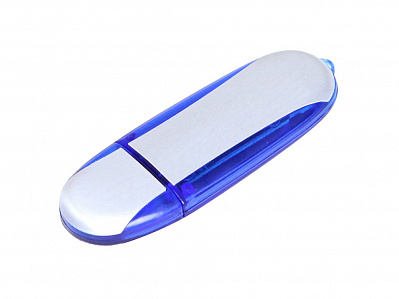 USB 3.0- флешка промо на 32 Гб овальной формы (Синий)