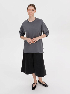 Лонгслив унисекс Siluetti Fuori, серый