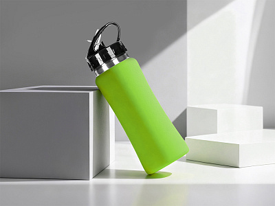 Бутылка для воды Bottle C1, soft touch, 600 мл (Зеленое яблоко)