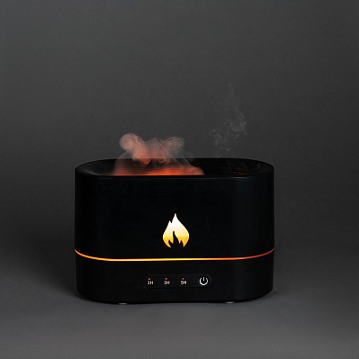 Увлажнитель-ароматизатор с имитацией пламени Fuego  (Черный)