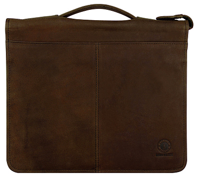 Папка для документов KLONDIKE «Ben», натуральная кожа в темно-коричневом цвете, 33 х 22,5 х 2,5 см