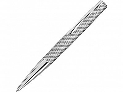 Ручка шариковая металлическая Elegance из карбонового волокна (Серебристый)