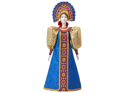 Подарочный набор: кукла фарфоровая, чай Малина с мятой