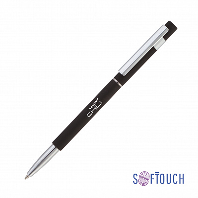 Ручка шариковая "Star", покрытие soft touch  (Черный)