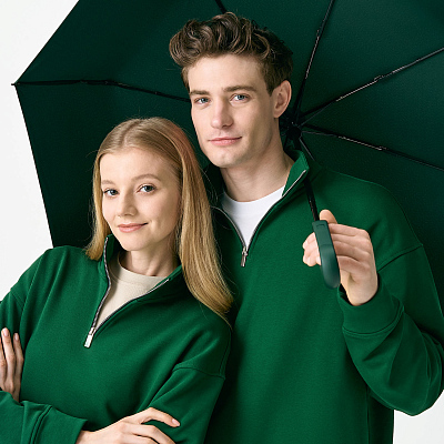 Зонт складной Азимут (Azimut), зеленый