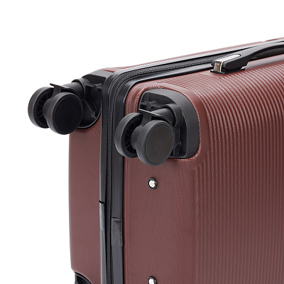 Чемодан TORBER Onego, бордовый, ABS-пластик, 59,5 х 39,5 х 24 см, 46 л