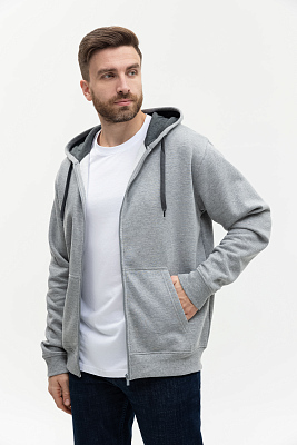 Толстовка мужская STAN с капюшоном на молнии футер без начёса 260, 61
