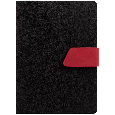 Ежедневник Boom, недатированный, черный с красным