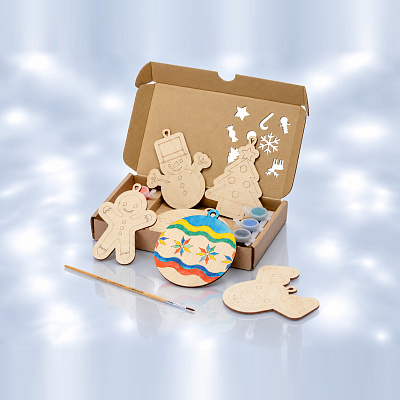 Подарочный набор для раскрашивания Christmas Toys (Натуральный)