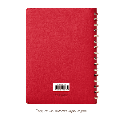 Ежедневник Vista недатированный, красный/бежевый