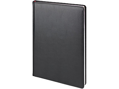 Ежедневник недатированный А4 Sidney Nebraska с серебряным срезом (Чёрный)