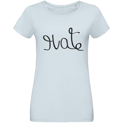 Футболка женская Hate-Love, голубая (Голубой)