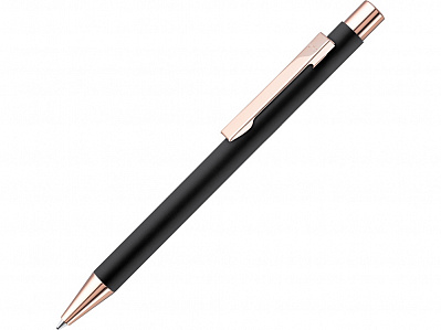 Ручка шариковая металлическая Straight Ro Go Gum (Черный/розовое золото)