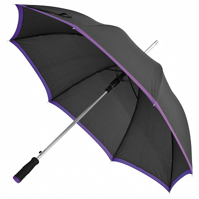 Зонт-трость Highlight, черный с фиолетовым (Фиолетовый)