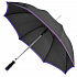 Зонт-трость Highlight, черный с фиолетовым - Фото 1