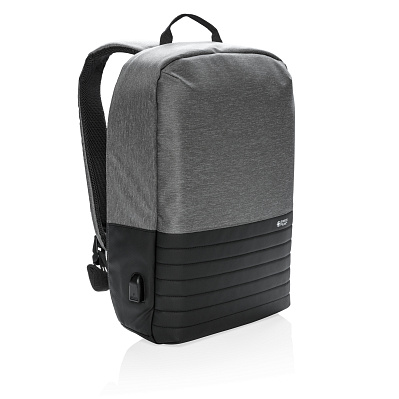 Рюкзак для ноутбука Swiss Peak с RFID и защитой от карманников (Серый; черный)