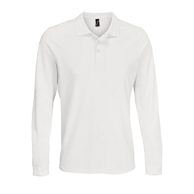 Рубашка поло с длинным рукавом Prime LSL, белая (Белый)