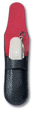 Чехол VICTORINOX для ножей-брелоков 58 мм толщиной 2-3 уровня, кожаный, чёрный (Черный)