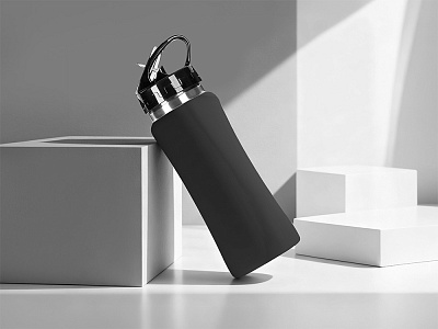 Бутылка для воды Bottle C1, soft touch, 600 мл (Чёрный)