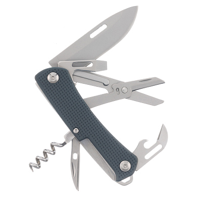 Нож перочинный Stinger, 103 мм, 10 функций, материал рукояти АБС-пластик (серый)