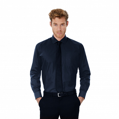 Рубашка мужская с длинным рукавом LSL/men  (Темно-синий)