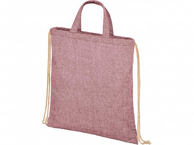 Сумка-рюкзак Pheebs из переработанного хлопка, 210 г/м² (Темно-бордовый)