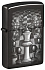 Зажигалка ZIPPO Chess Design с покрытием High Polish Black, латунь/сталь, черная, 38x13x57 мм - Фото 1