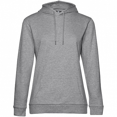 Толстовка с капюшоном женская Hoodie  (Серый меланж)