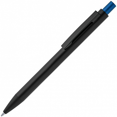 Ручка шариковая Chromatic, черная с синим (Синий)