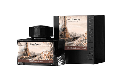 Флакон чернил Pierre Cardin 50мл серия CITY FANTASY цвет Eiffel Murky Brown (Коричневый Эйфель)