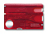 Швейцарская карточка VICTORINOX SwissCard Nailcare, 13 функций, полупрозрачная красная - Фото 2