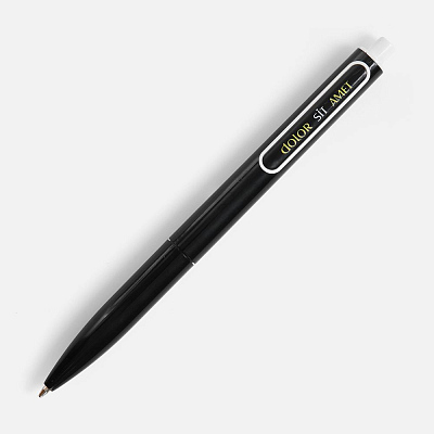 Ручка шариковая Outliner, черная с белым