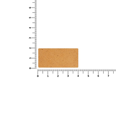 Лейбл кожаный Tuken, S, бежевый