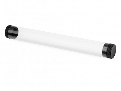 Футляр-туба пластиковый для ручки Tube 2.0 (Прозрачный/черный)